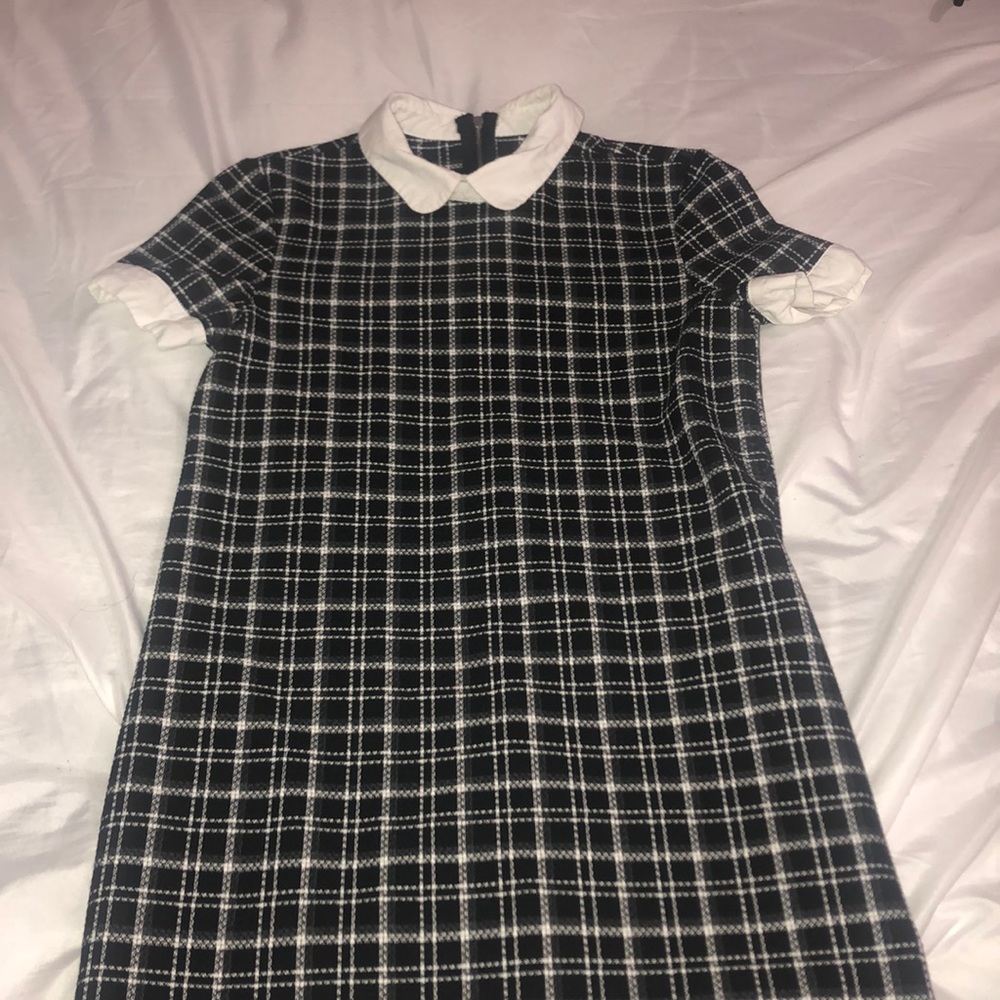 Mid length black and white formal dress